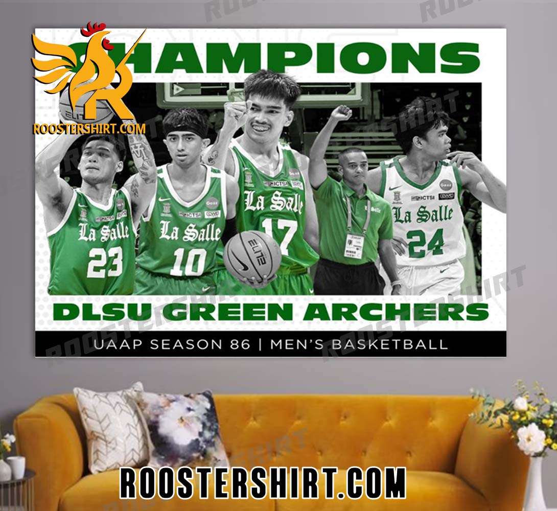 Congrats DLSU Green Archers UAAP Season 86 Champions 2023 Poster Canvas