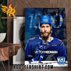 Congrats Victor Hedman on reaching the 1000 Game Milestone Poster Canvas