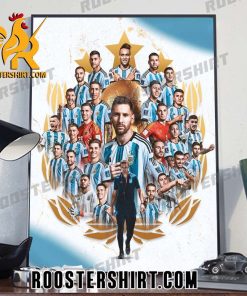 Congratulations Argentina FC And Coach Wins 2023 World Championship Poster Canvas