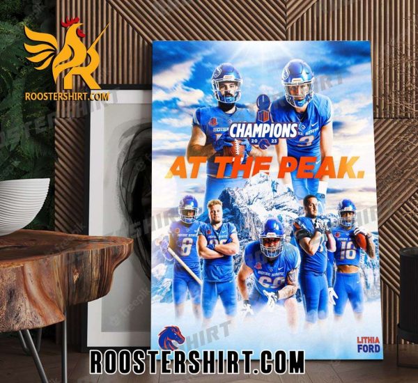 Congratulations Boise State Broncos 2023 MW Champions Poster Canvas