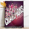 Congratulations Creamline Cool Smashers Champions 2023 2ND All Filipino Conference Poster Canvas
