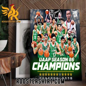 Congratulations DLSU Green Archers Champions 2023 UAAP Season 86 Championship NBA Poster Canvas
