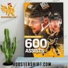 Congratulations Erik Karlsson 600 Assists Club NHL Poster Canvas For True Fans