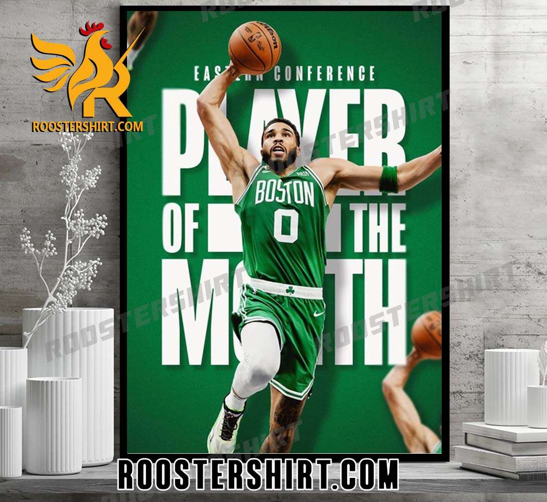 Congratulations Jayson Tatum Player Of The Month Eastern Conference NBA Poster Canvas