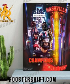Congratulations Maryland Terrapins Football Champs 2023 Transperfect Music City Bowl Champions Poster Canvas