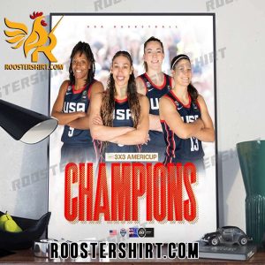 Congratulations USA Basketball Women 3×3 Americup Champions 2023 Poster Canvas
