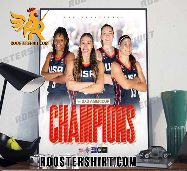 Congratulations USA Basketball Women 3×3 Americup Champions 2023 Poster Canvas