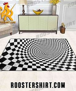 Death Spiral Checkerboard Rug Home Decor