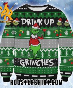 Happy Merry Christmas Drink Up Grinch Ugly Sweater