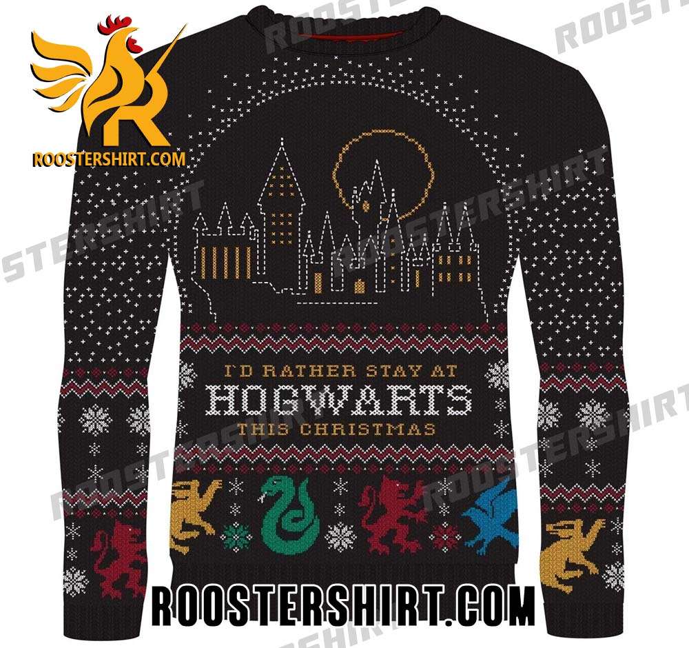 I'd Rather Stay at Hogwarts Harry Potter Ugly Christmas Sweater