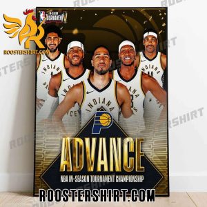 Indiana Pacers Advence NBA In-Season Tournament Championship Poster Canvas