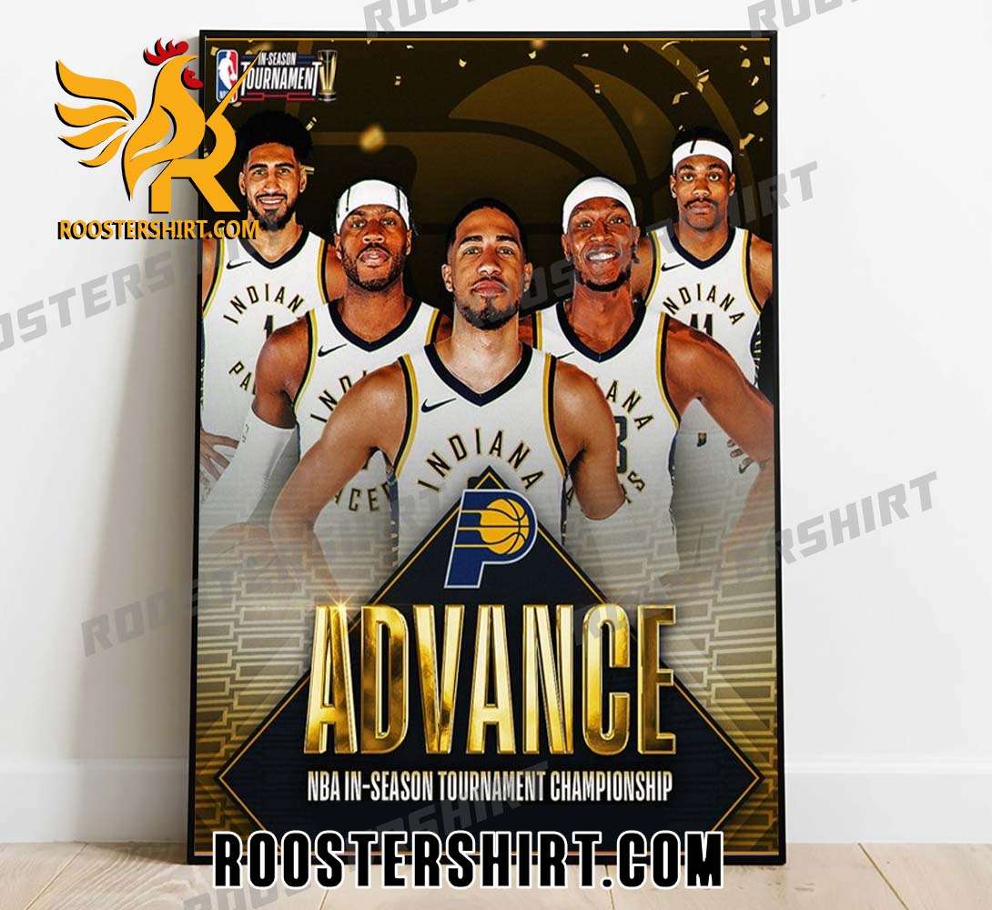 Indiana Pacers Advence NBA In-Season Tournament Championship Poster Canvas
