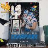 Kansas Jayhawks Champions 2023 Guaranteed Rate Bowl Championship Poster Canvas