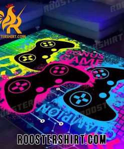 Limited Edition Blacklight Gaming Area Rug Home Decor