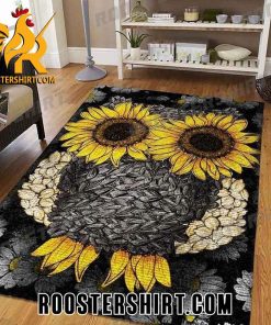 Limited Edition Owl Sunflower Rug For Bedroom