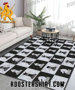 Luxury Chess Checkerboard Rug Home Decor