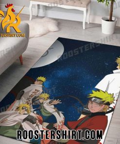 Luxury Naruto Sage Mode And Minato Hokage Galaxy Rug Home Decor