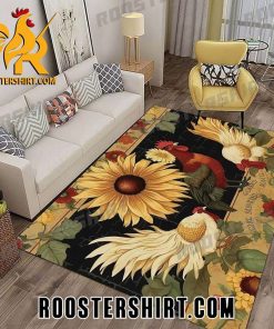 Luxury Sunflower Rug Carpet For Living Room