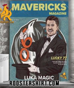 Mavericks Magazine Luka Doncic Only Player In NBA History To Go For 60-20-10 Poster Canvas