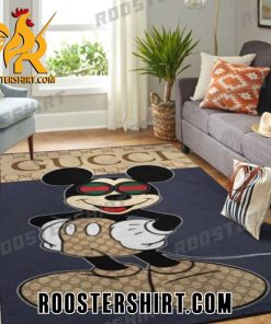 Mickey Mouse Wearing Gucci Fashion Brand Rug Home Decor