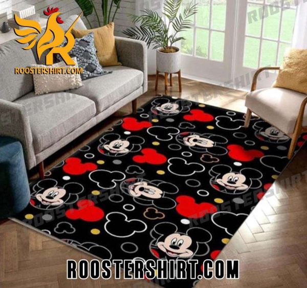 Mickey Pattern Background Rug For Living Room