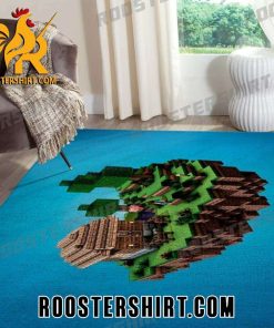 My House Minecraft Rug Home Decor