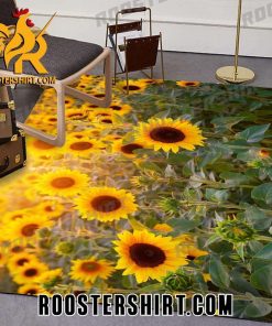 New Design Sunflower Field Rug Home Decor