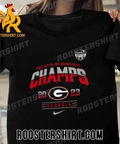Nike X Georgia Bulldogs Football Champions Capital One Orange Bowl 2023 T Shirt