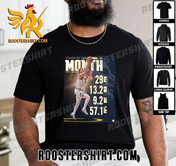 Nikola Jokic Best Player Of The Month Western Conference 2023 T-Shirt