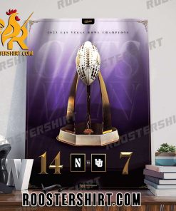 Northwestern Wildcats Champions 2023 Las Vegas Bowl Champions Trophy Cup Poster Canvas