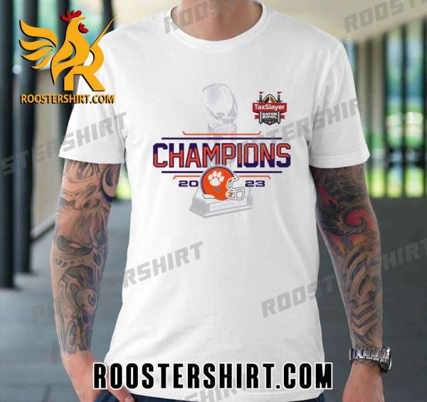 Official Clemson Tigers Wins 2023 Taxslayer Gator Bowl Champions T-Shirt For True Fans