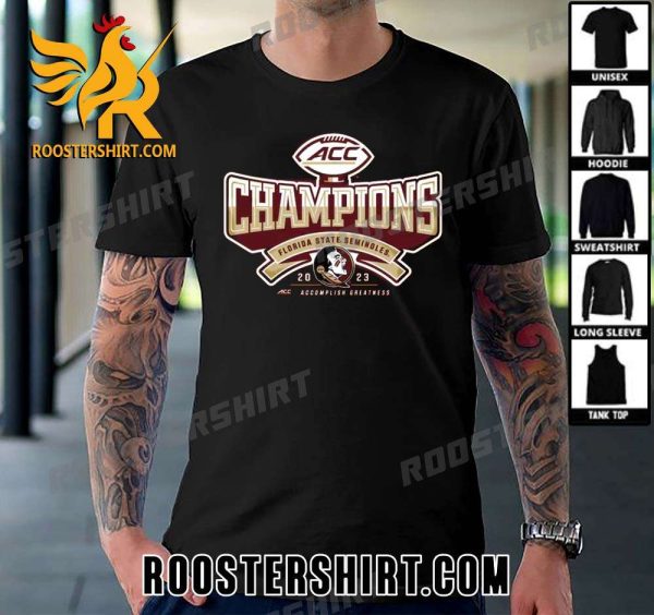 Official Florida State Seminoles Champions 2023 ACC Football Conference Champions Locker Room T-Shirt