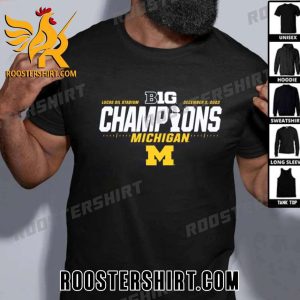 Official Michigan Wolverines 84 2023 Big Ten Football Conference Champions Locker Room T-Shirt With New Design