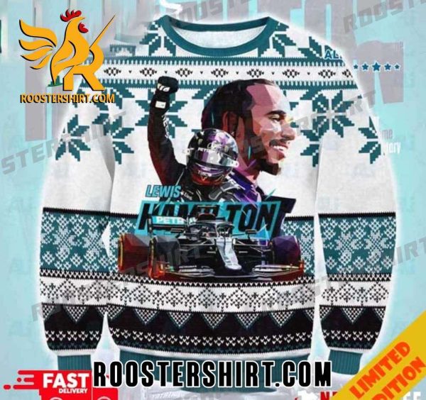 Premium Lewis Hamilton F1 Ugly Christmas Sweater Gift For F1 Fans