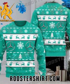 Premium Mercedes AMG Petronas 3D Christmas Ugly Sweater Gift For F1 Lover