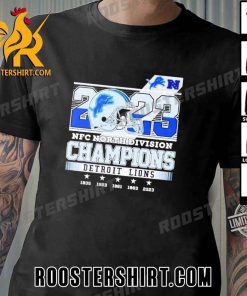 Quality 2023 NFC North Division Champions Detroit Lions Unisex T-Shirt