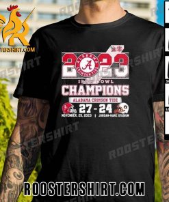 Quality Alabama Crimson Tide 2023 Iron Bowl Champions Unisex T-Shirt