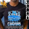 Quality Detroit Lions Football Team 2023 NFC North Division Champions Signatures Unisex T-Shirt