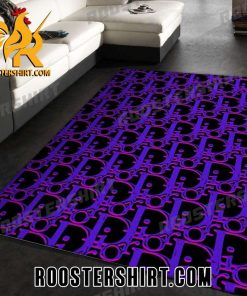 Quality Dior Logo Violet Area Carpet Rug Home Decor