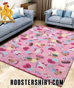 Quality Hello Kitty Pink Pattern Living Room Rug Home Decor