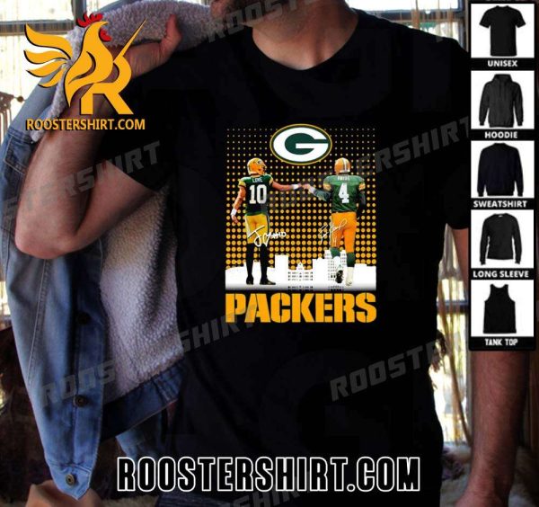 Quality Skyline Jordan Love and Brett Favre Green Bay Packers Signatures Classic T-Shirt