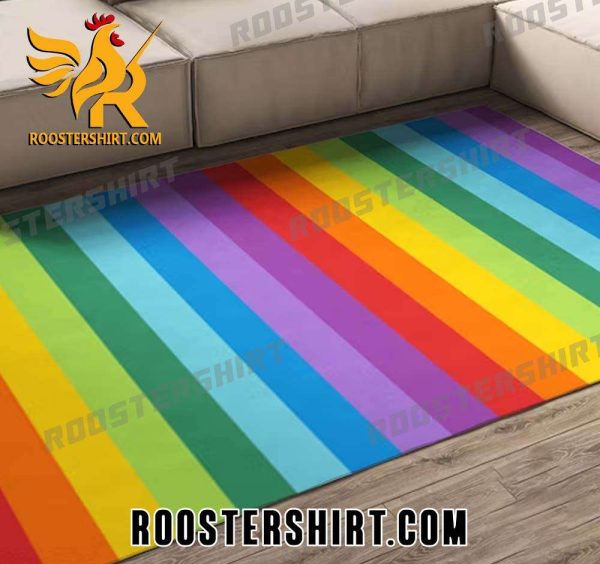 Rainbow stripes Area Rug Home Decor