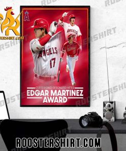 Shohei Ohtani Outstanding Designated Hitter Edgar Martinez Award Poster Canvas