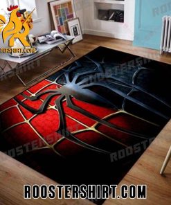 Spider Logo Red And Black Rug Gift For Spiderman Lover