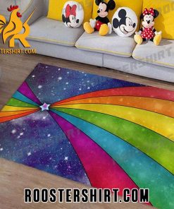 Stars Rainbow Galaxy Rug Home Decor