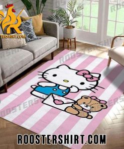 Teddy Bear And Hello Kitty Rug Home Decor