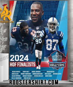 The 15 modern-era finalists for the Pro Football Hall of Fame Class of 2024 Poster Canvas