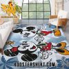 Tropical Mickey Mouse And Minnie Mouse Aloha Art Style Rug Home Decor