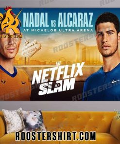 Two tennis superstars Rafael Nadal vs Carlos Alcaraz 2023-2024 Poster Canvas