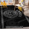 Versace Logo Silver Area Rug For Living Room